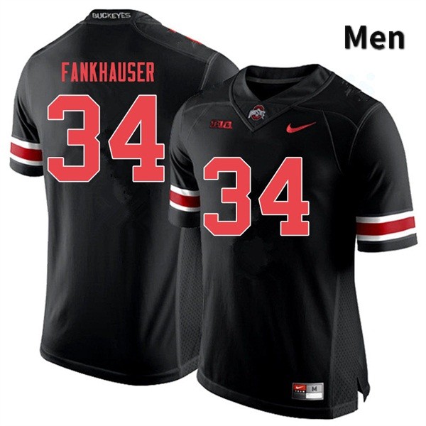 Ohio State Buckeyes Owen Fankhauser Men's #34 Blackout Authentic Stitched College Football Jersey